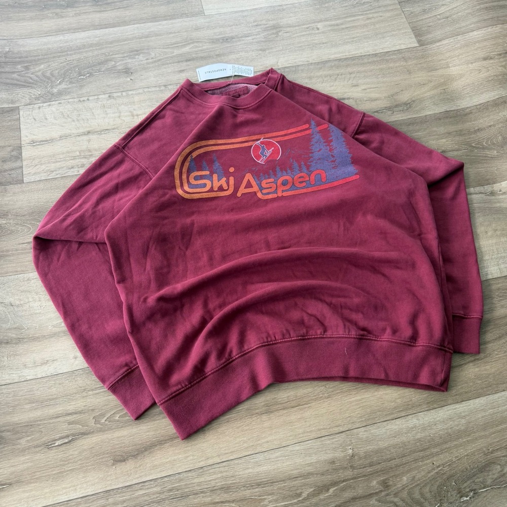 Aeropostale Ski Aspen Graphic Sweatshirt Mens Large  Crewneck‎